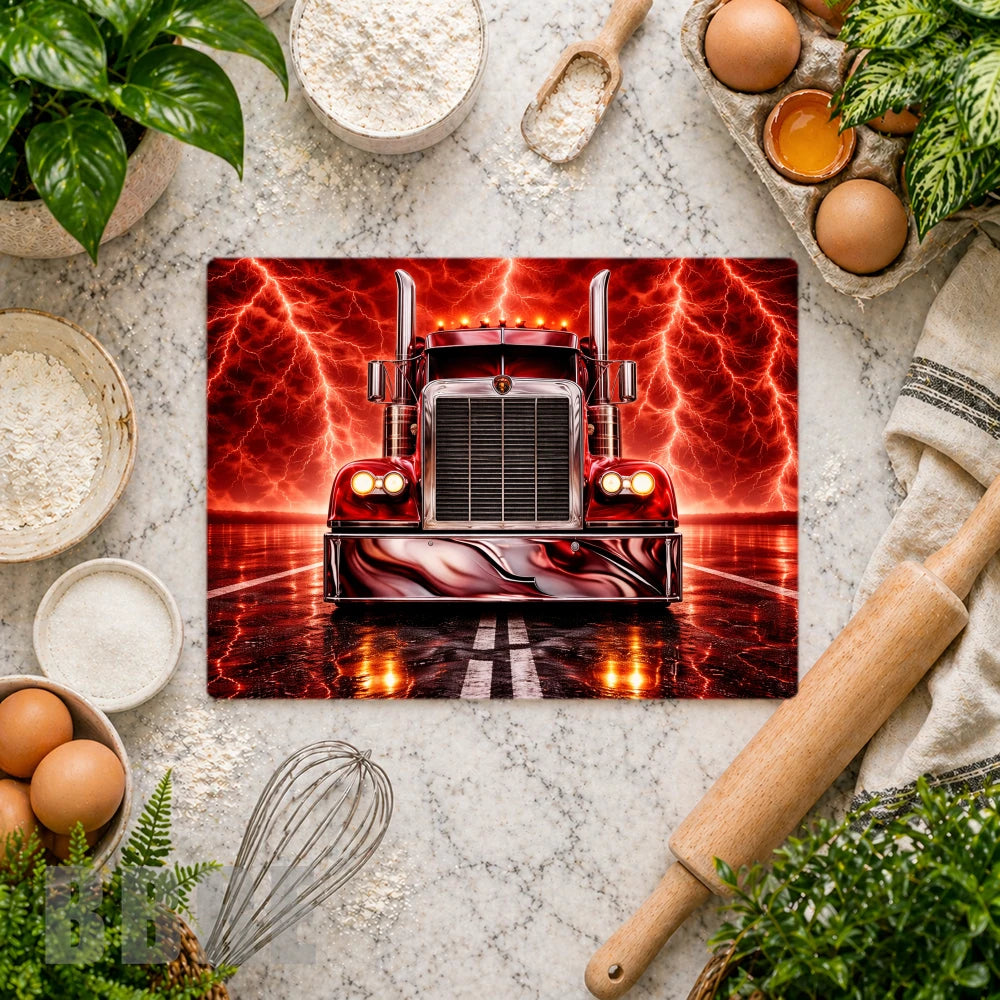 Red Truck Vertical Mockup