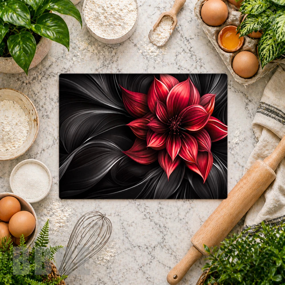 Red Floral Vertical Mockup
