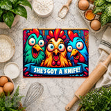Colorful Chickens Vertical Mockup