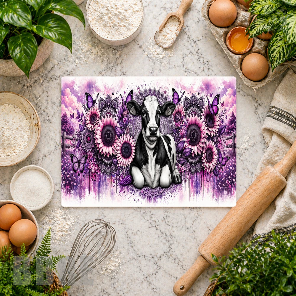 Cow Floral Vertical Mockup