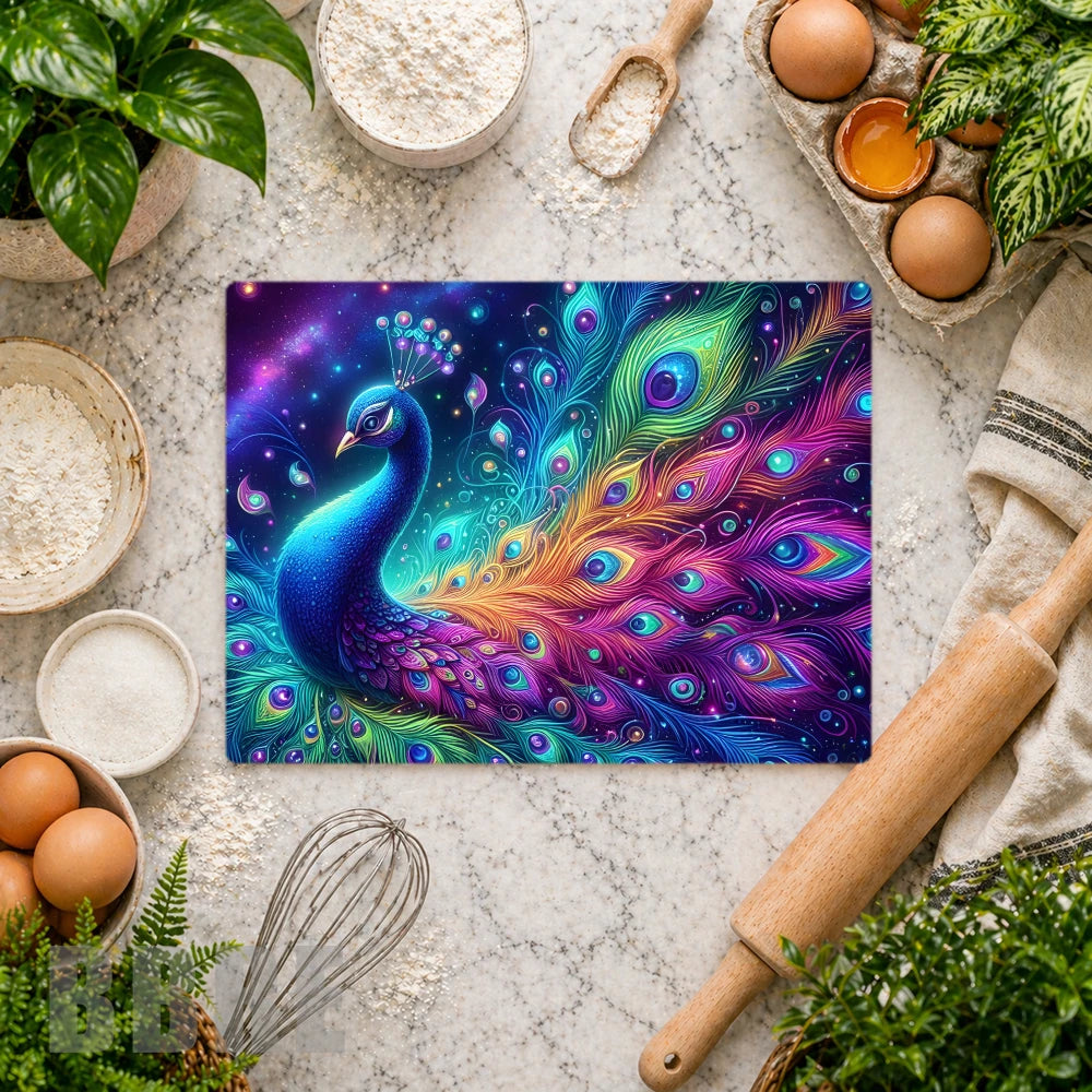Vibrant Peacock Vertical Mockup