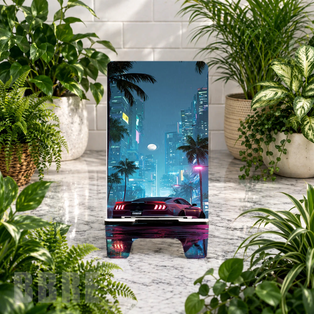 Neon Cityscape Product Mockup