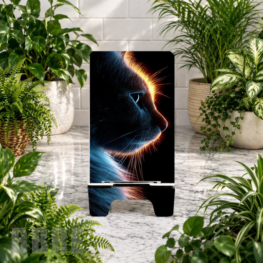 Neon Cat Product Mockup