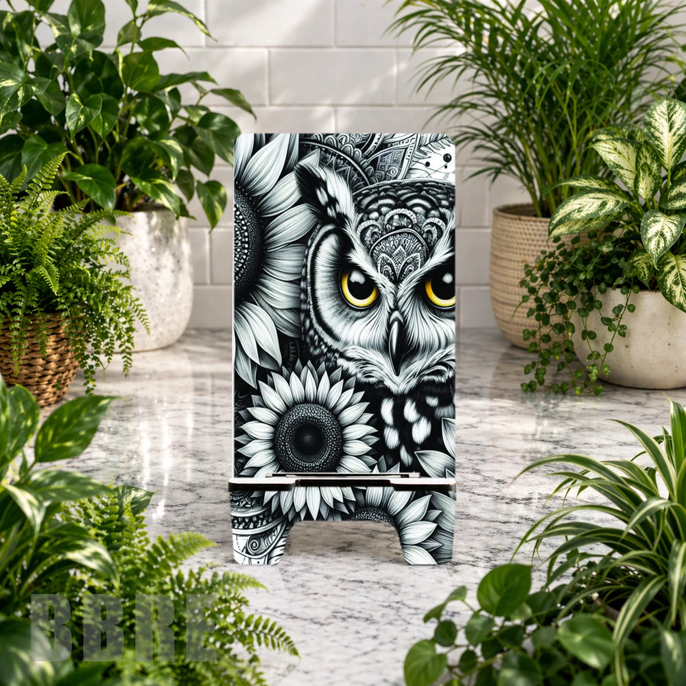 Owl Sunflowers Product Mockup