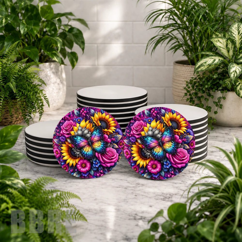 Floral Butterfly Product Mockup