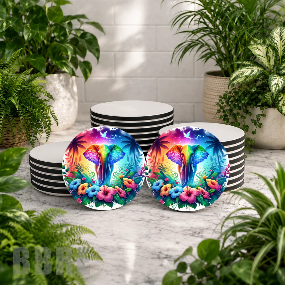 Colorful Elephant Product Mockup