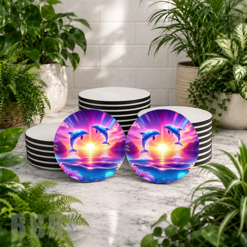Dolphin Sunset 3 Product Mockup