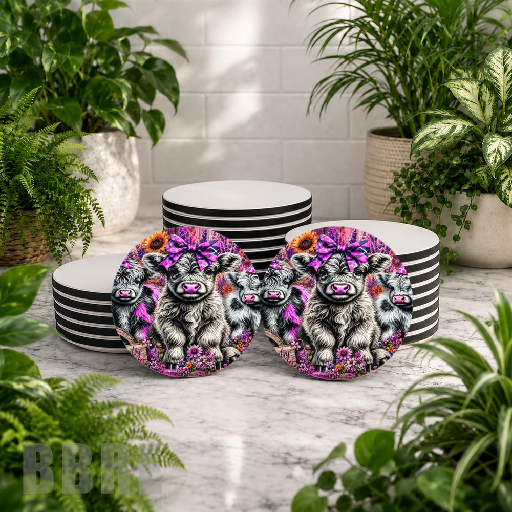 Floral Cow Trio Product Mockup