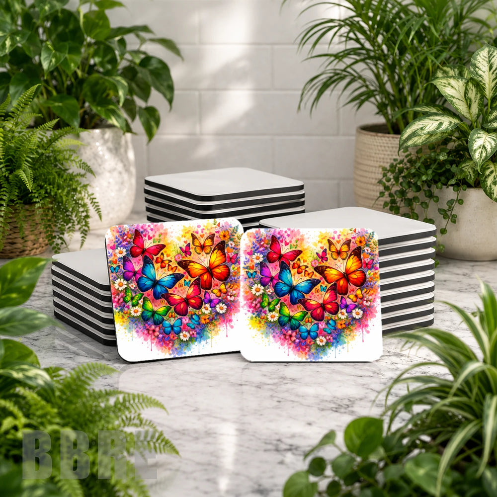 Colorful Butterflies Product Mockup
