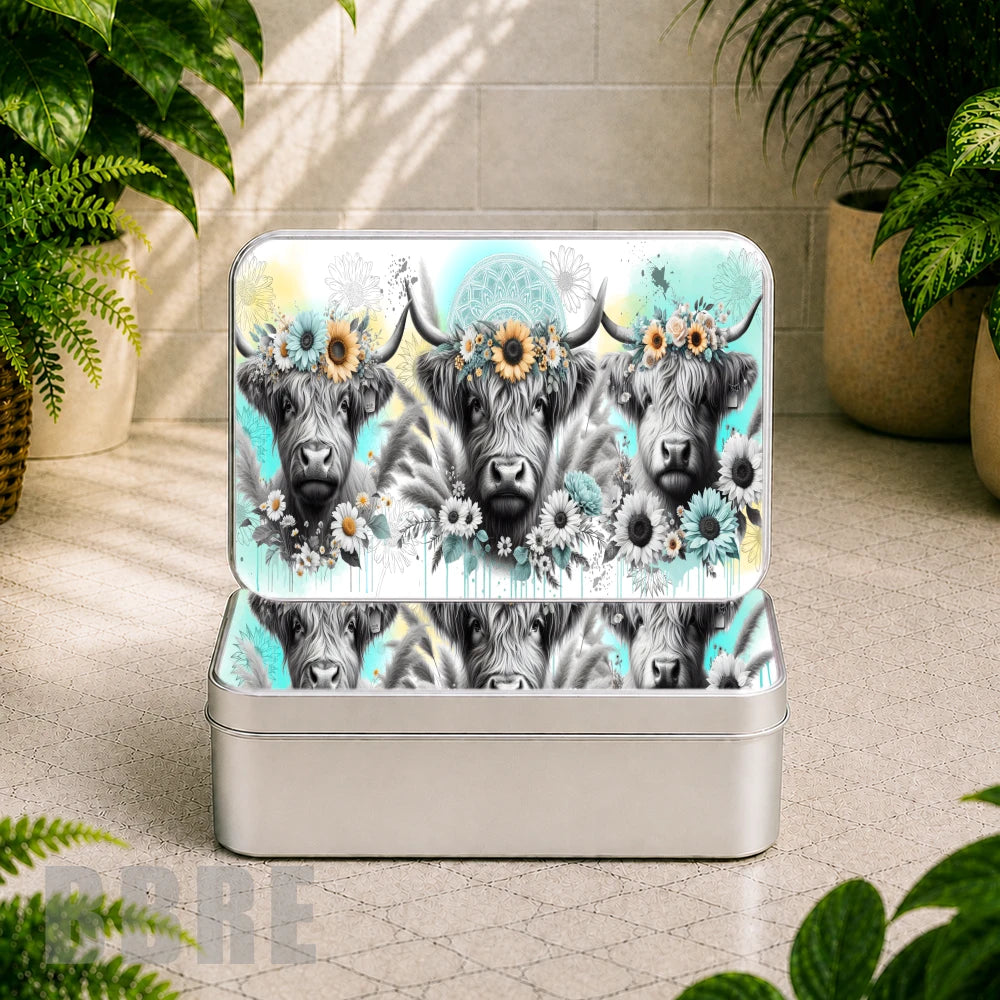 Floral Highland Cattle Product Mockup