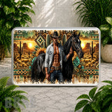 Cowboy Sunset Coaster Sublimation Wrap