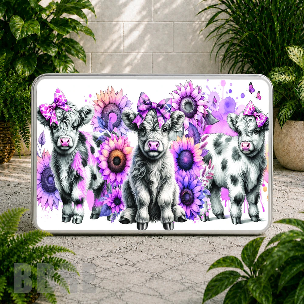 Floral Cows Coaster Sublimation Wrap