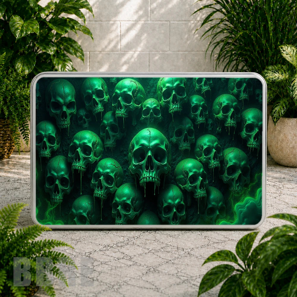 Green Skull Coaster Sublimation Wrap