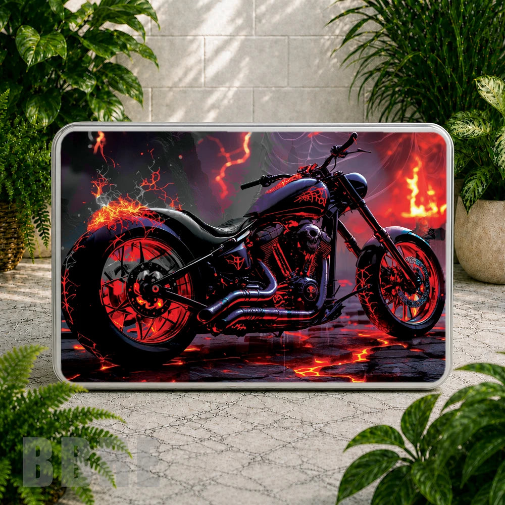 Fiery Motorcycle Coaster Sublimation Wrap