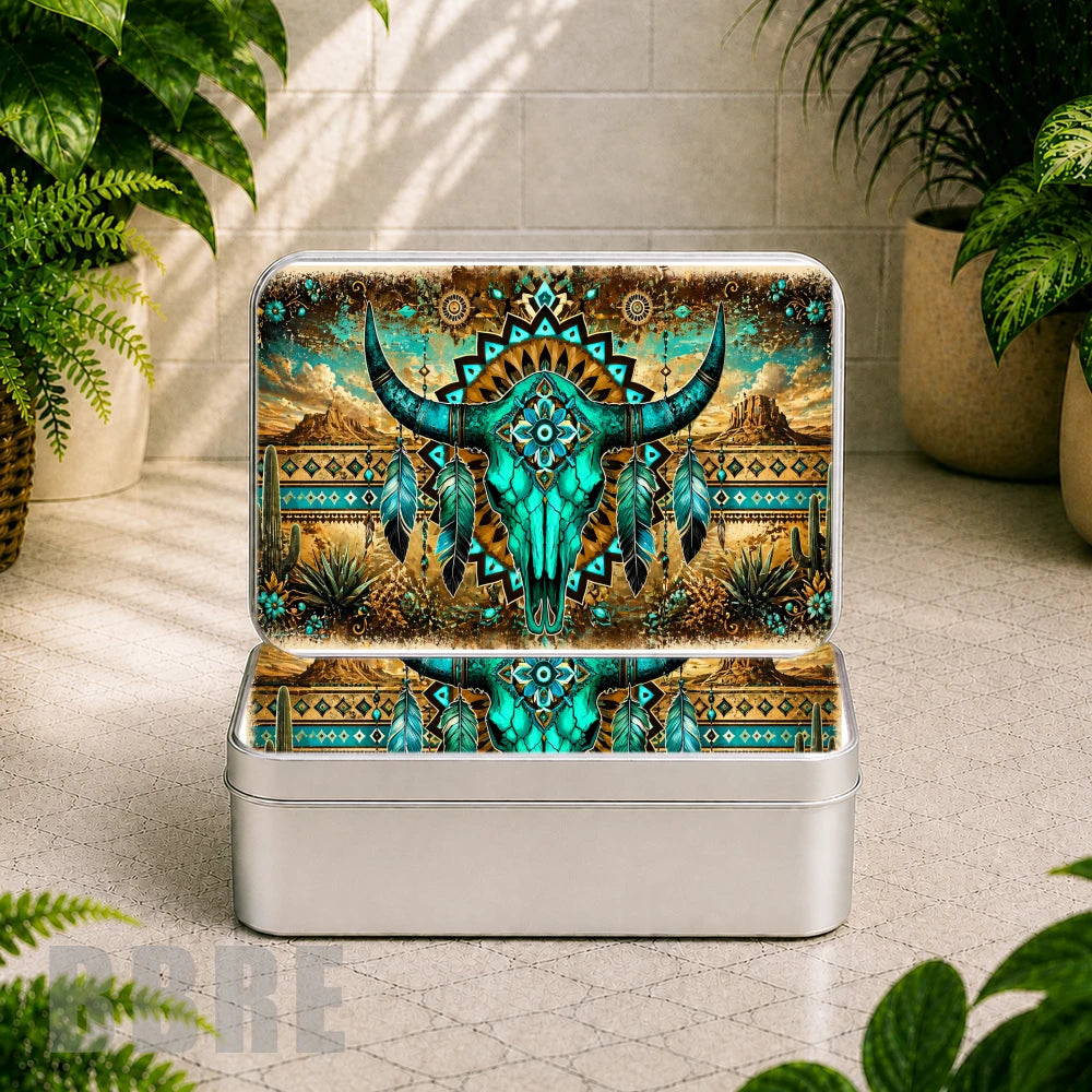 Turquoise Skull Product Mockup