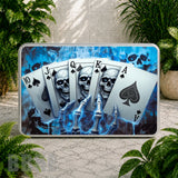 Skull Playing Cards Coaster Sublimation Wrap