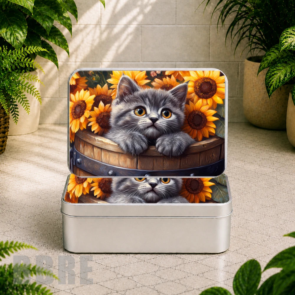 Sunflower Kitten Product Mockup