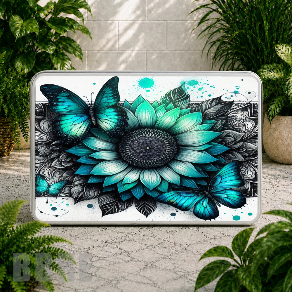 Butterfly Sunflower Coaster Sublimation Wrap