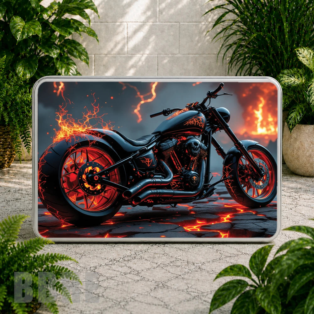 Fiery Motorcycle 2 Coaster Sublimation Wrap
