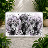 Floral Highland Cattle 2 Coaster Sublimation Wrap