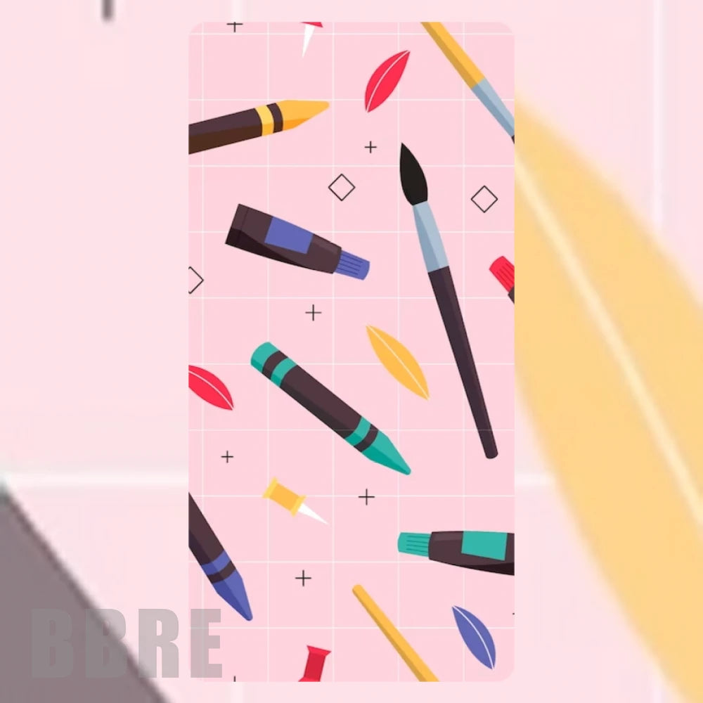 Colorful Art Supplies Faded Image