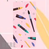 Colorful Art Supplies Faded Image