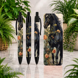 Floral Black Horse Main Image