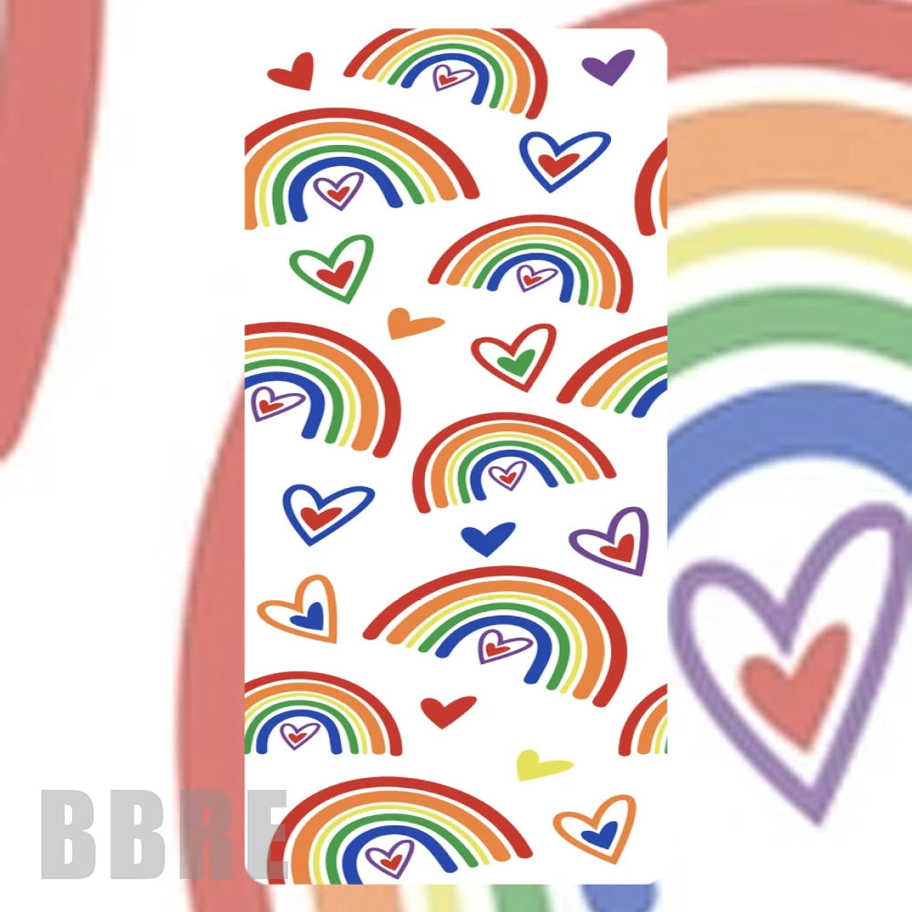 Rainbow Hearts Faded Image