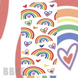 Rainbow Hearts Faded Image