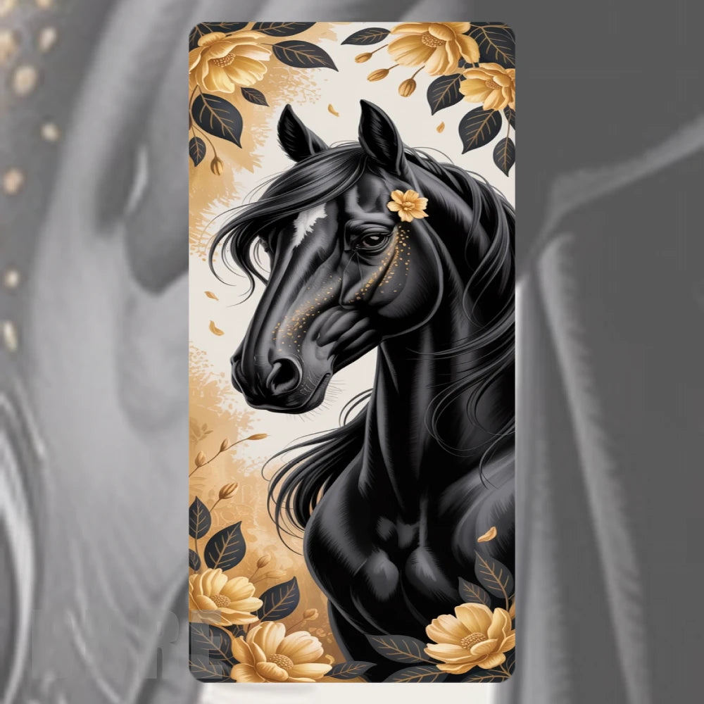 Elegant Black Horse Faded Image