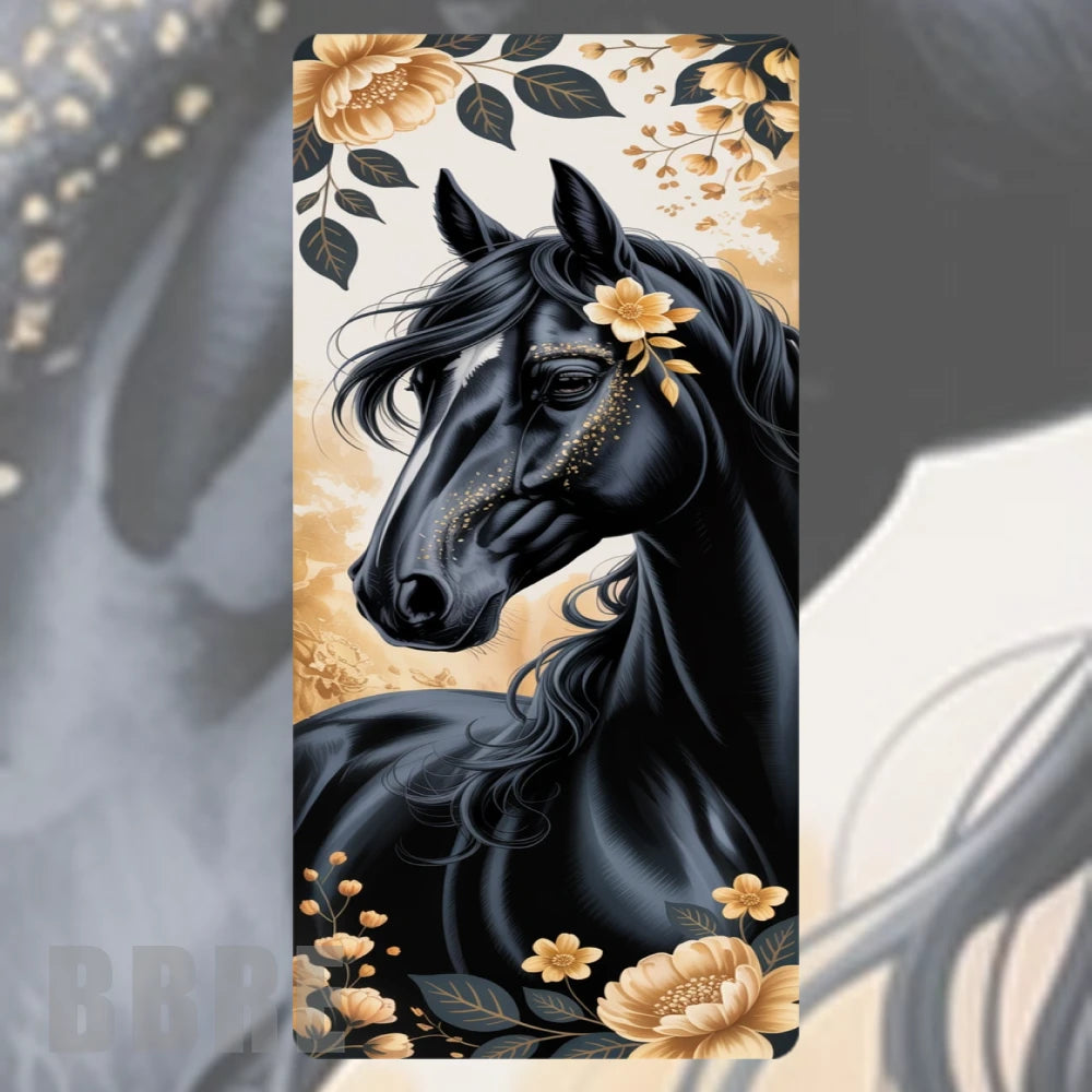 Elegant Black Horse 2 Faded Image