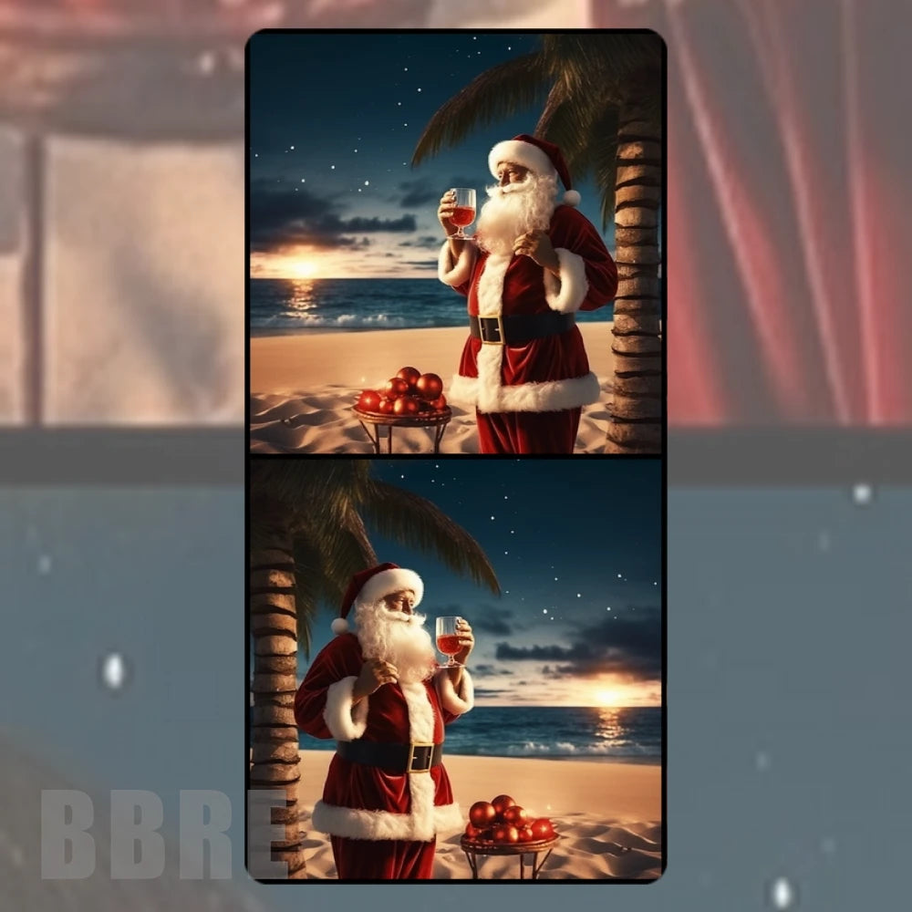 Santa Beach 3 Faded Image