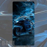 Blue Motorcycle Faded Image
