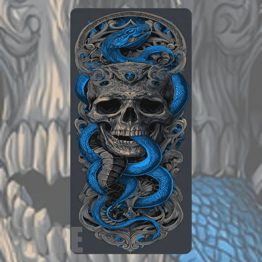 Skull Serpent Faded Image