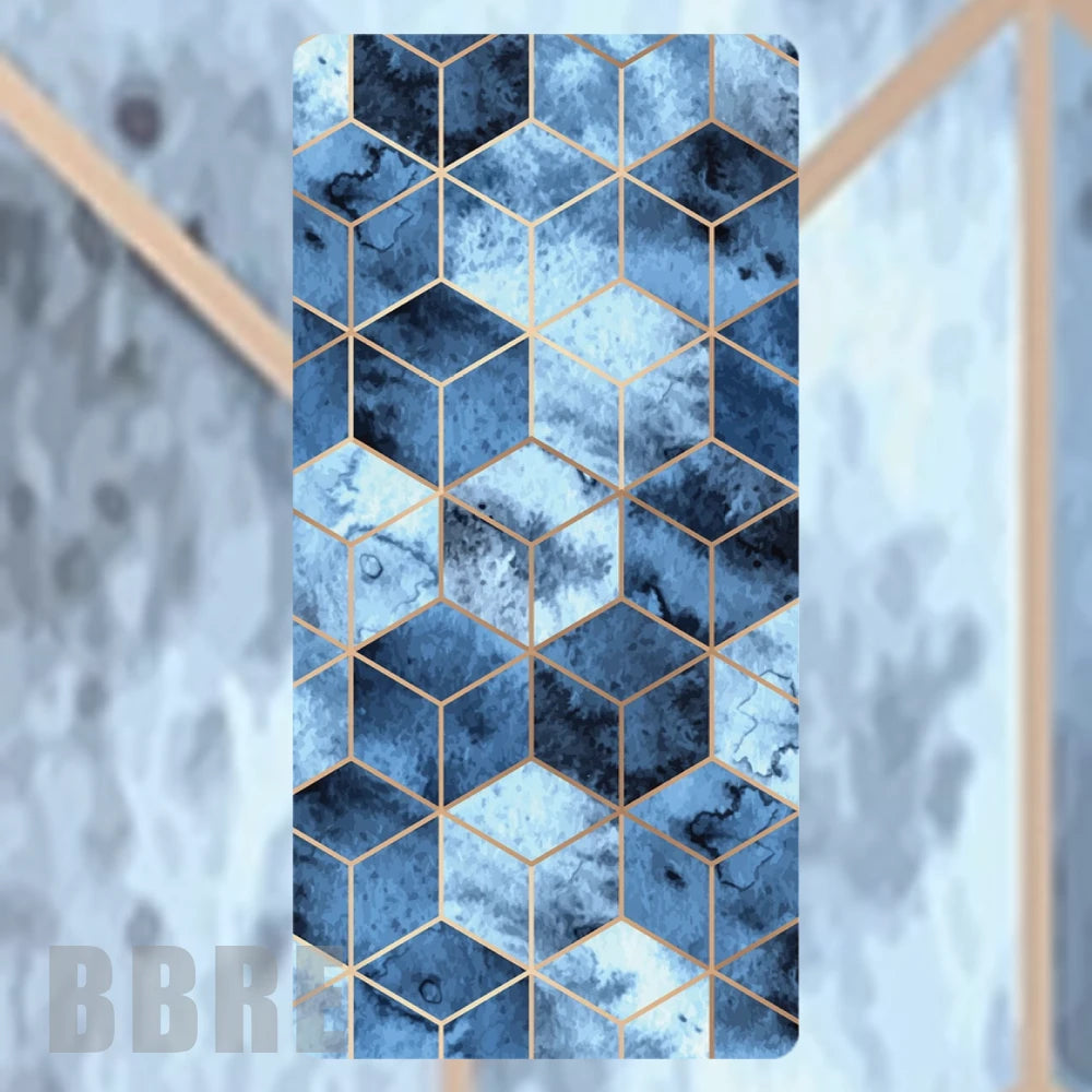 Blue Geometric Faded Image
