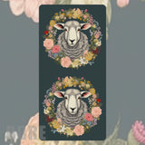 Floral Sheep Faded Image