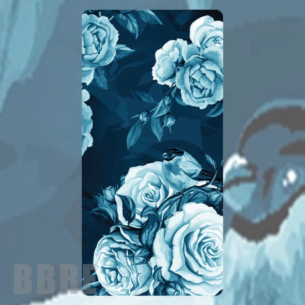 Blue Floral Faded Image