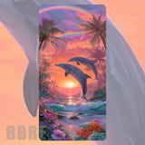 Dolphin Sunset Faded Image