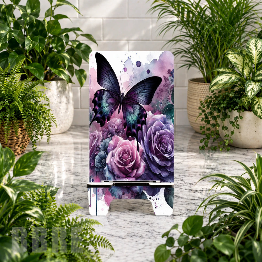 Butterfly Roses Phone Stand Transfer
