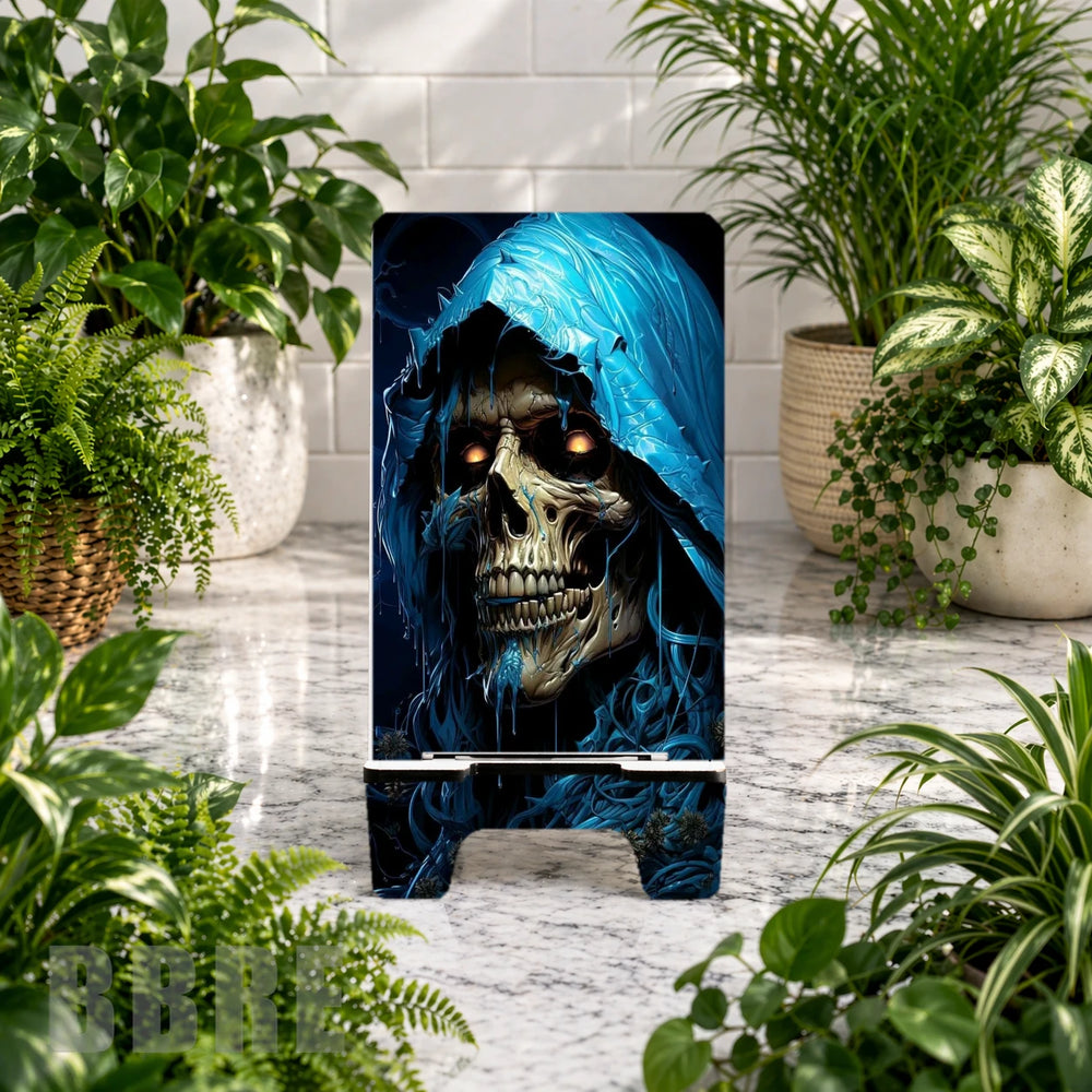 Blue Skull Phone Stand Transfer