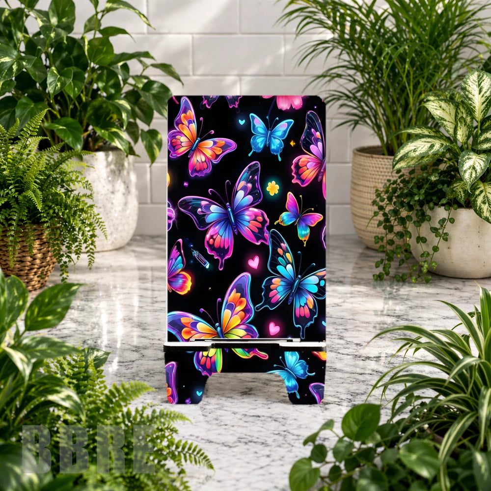 Colorful Butterflies Phone Stand Transfer
