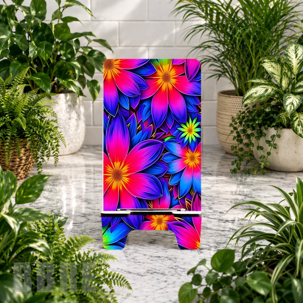 Vibrant Floral Phone Stand Transfer