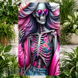 Floral Skeleton Phone Stand Transfer