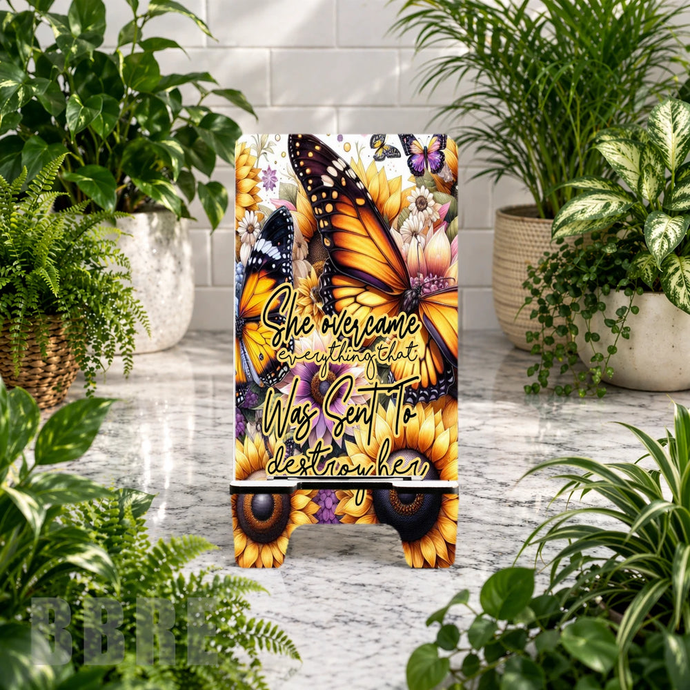 Butterfly Sunflowers Phone Stand Transfer