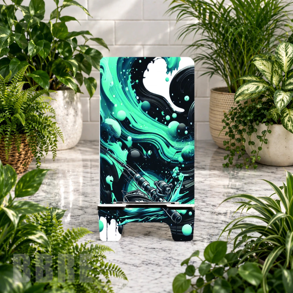 Aqua Swirl Phone Stand Transfer