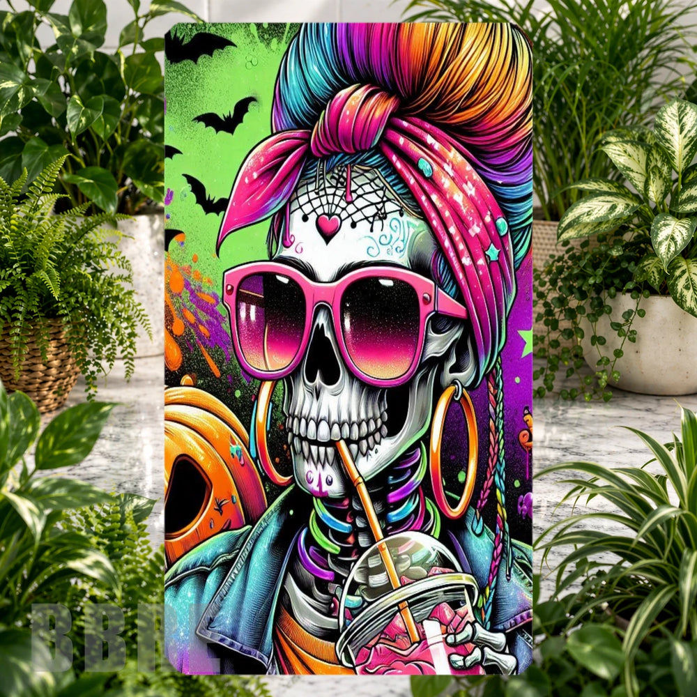 Colorful Skull 5 Phone Stand Transfer