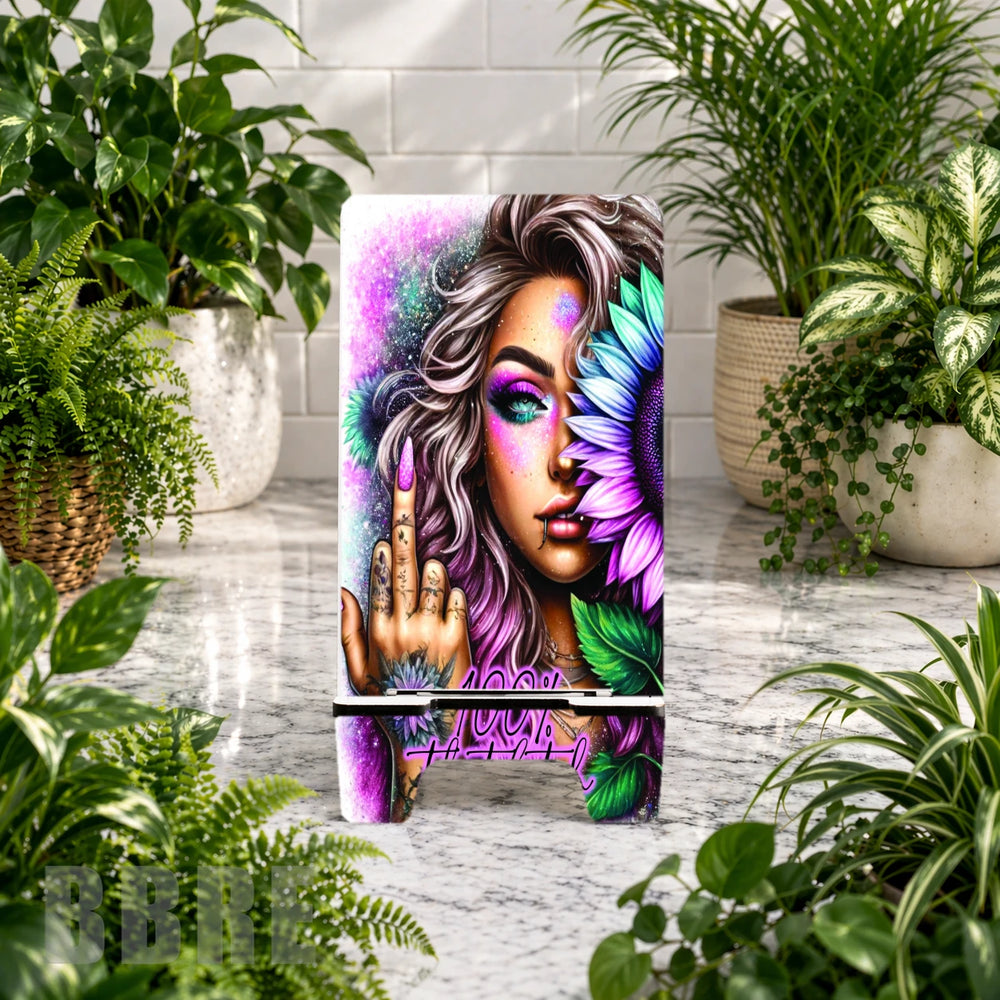 Bold Floral Phone Stand Transfer