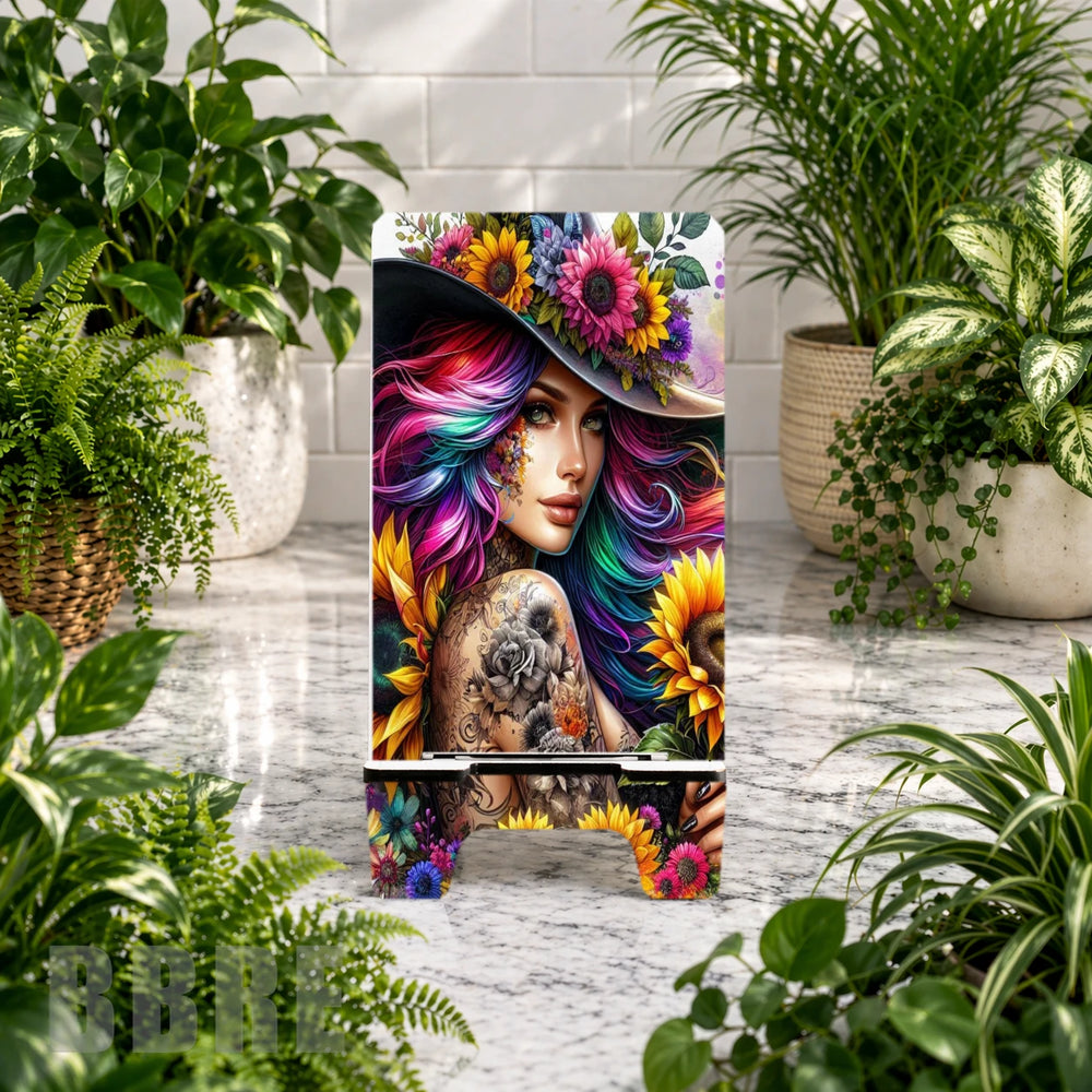 Colorful Floral Phone Stand Transfer
