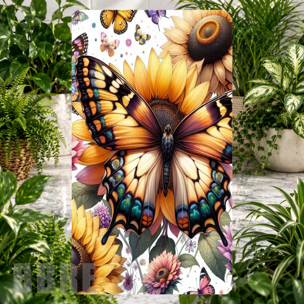 Butterfly Sunflowers 2 Phone Stand Transfer