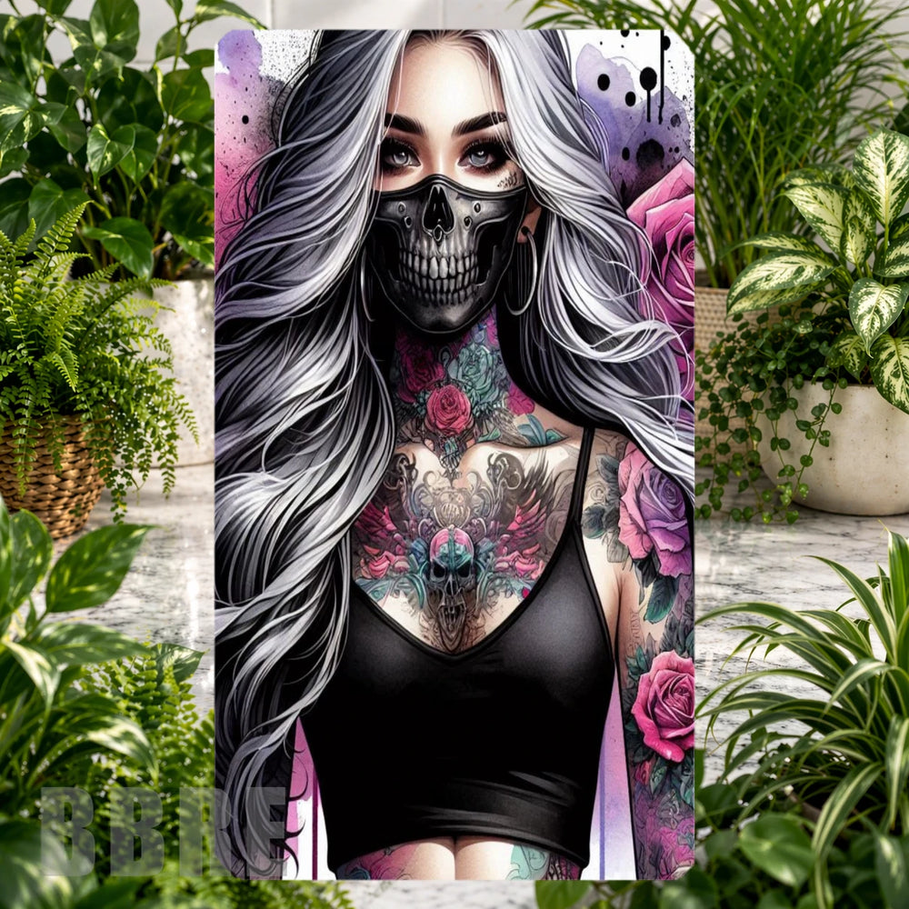 Skull Rose Phone Stand Transfer